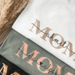 Kişiye Özel İsimli Anne Tişörtü | MOM T-Shirt