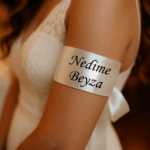 Kişiye Özel İsimli Nedime Kol Kurdelesi 6cm