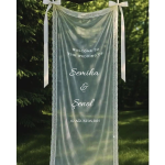 KARŞILAMA PANOSU - Dantelli Şifon (70 x 200 cm)